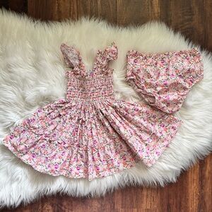 Hill House Tiny Ellie Nap Dress in Pink Pansy Size 2T